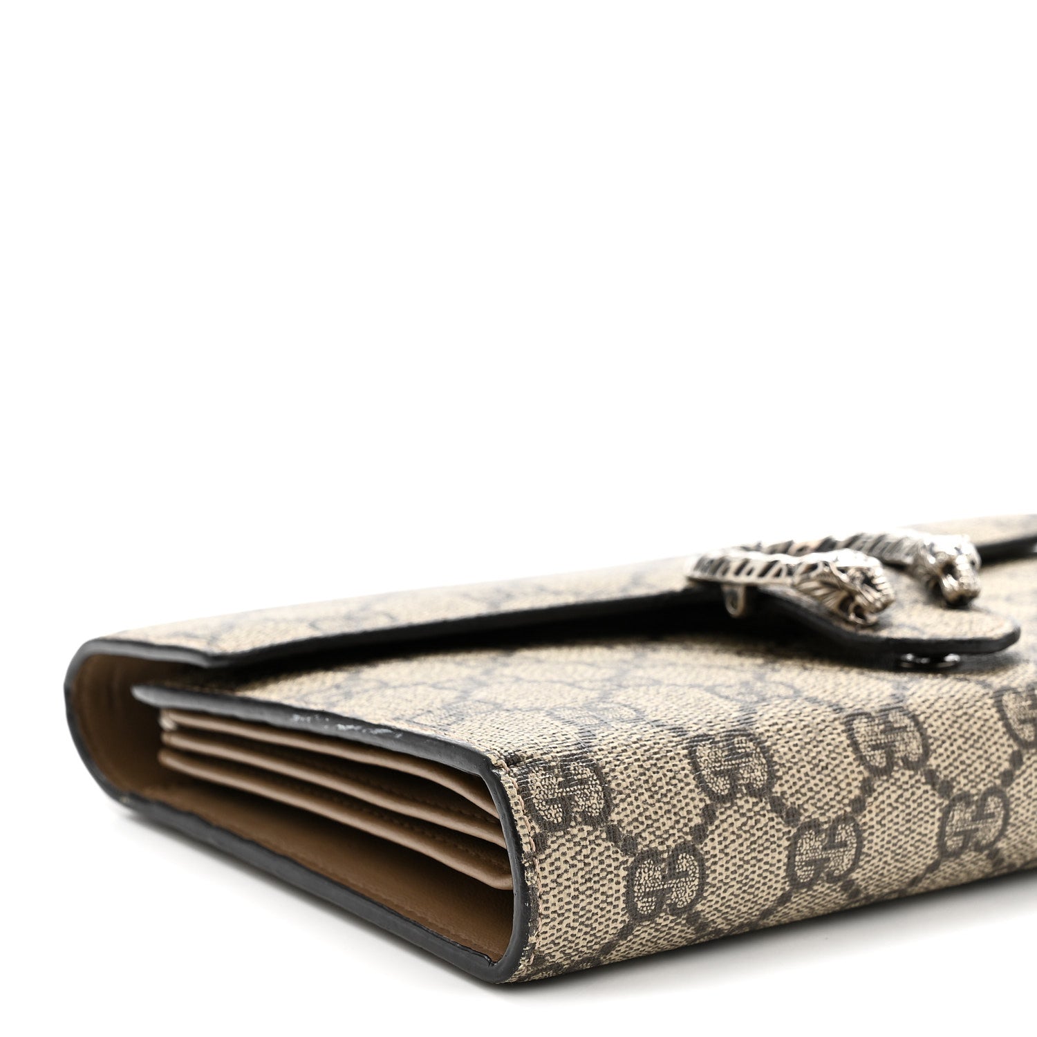 Gucci GG Supreme Monogram Mini Dionysus Chain Wallet Beige Taupe