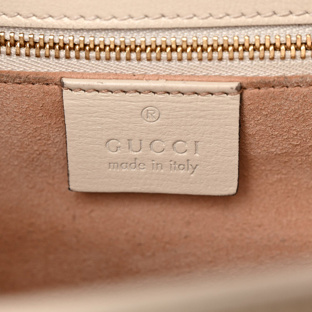 Gucci GG Supreme Monogram Horsebit 1955 Shoulder Bag Beige Mystic White