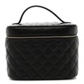 Caviar Quilted Vanity Pouch Black