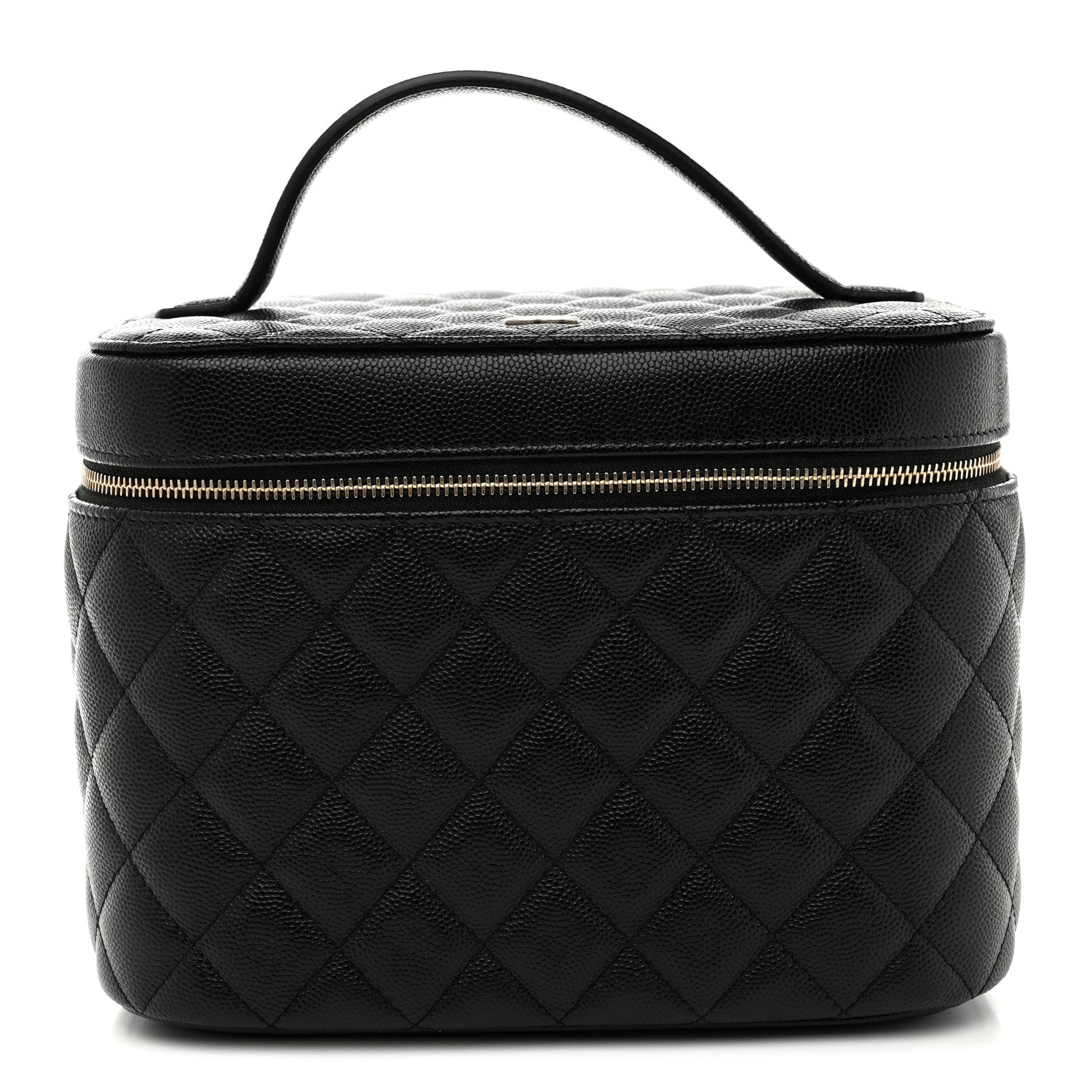 Caviar Quilted Vanity Pouch Black