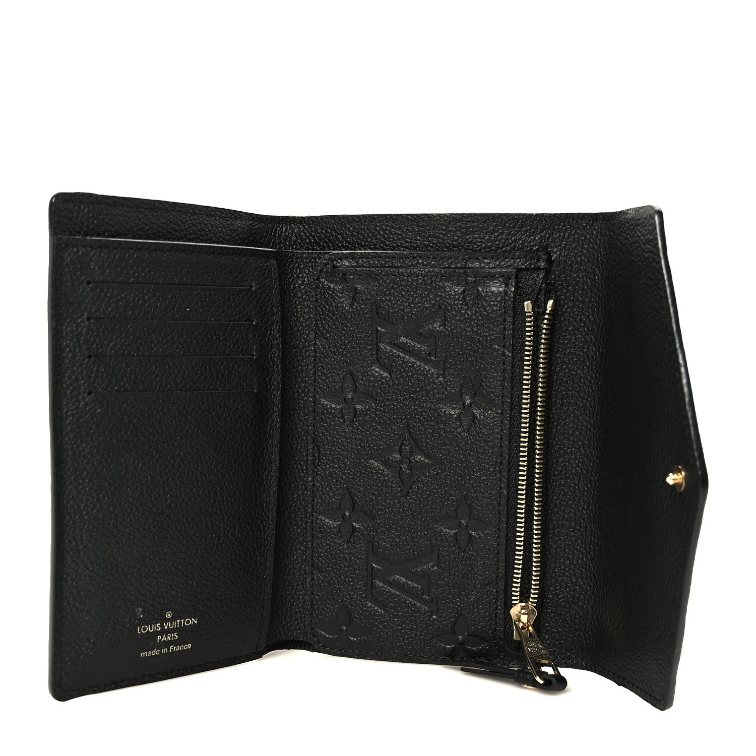 Louis Vuitton Empreinte Compact Curieuse Wallet Black