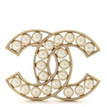 Pearl CC Brooch Light Gold