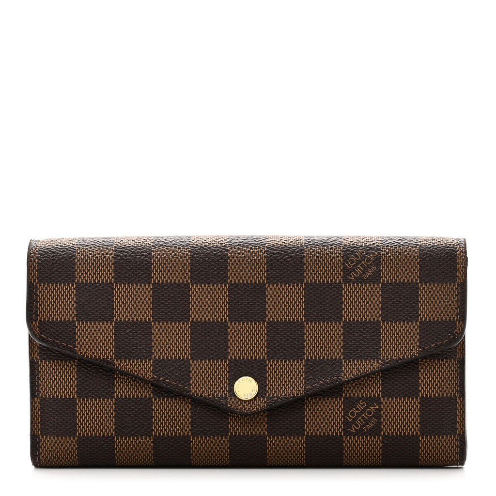 Louis Vuitton Damier Ebene Sarah Wallet NM Rose Ballerine