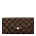 Louis Vuitton Damier Ebene Sarah Wallet NM Rose Ballerine