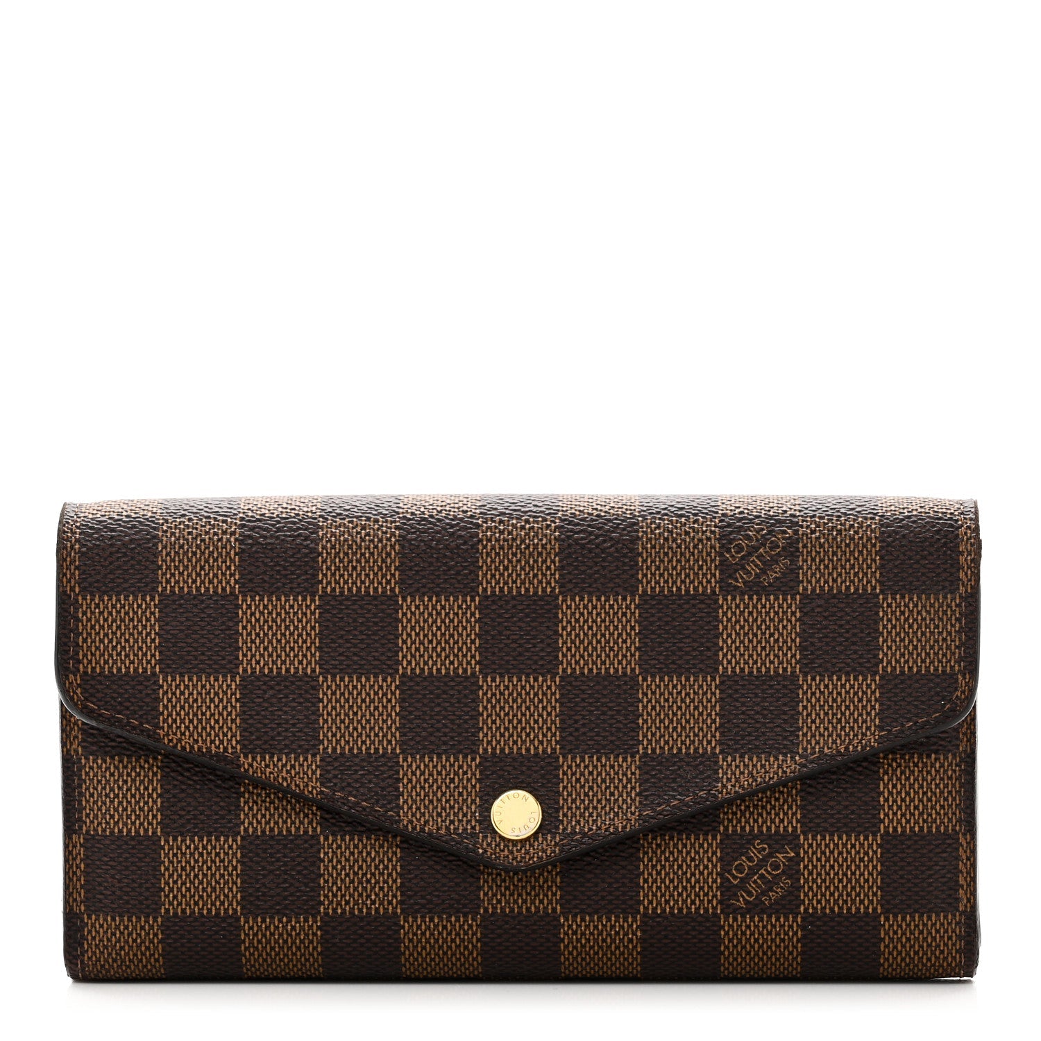 Louis Vuitton Damier Ebene Sarah Wallet NM Rose Ballerine