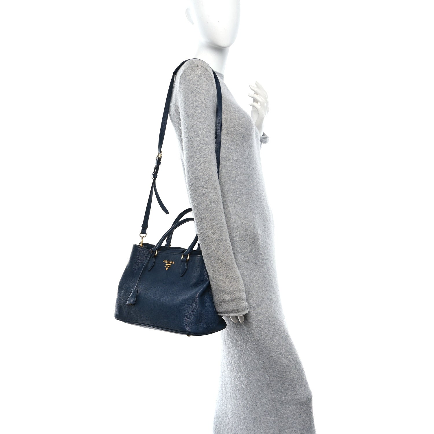Prada Vitello Phenix Shopping Tote Baltico