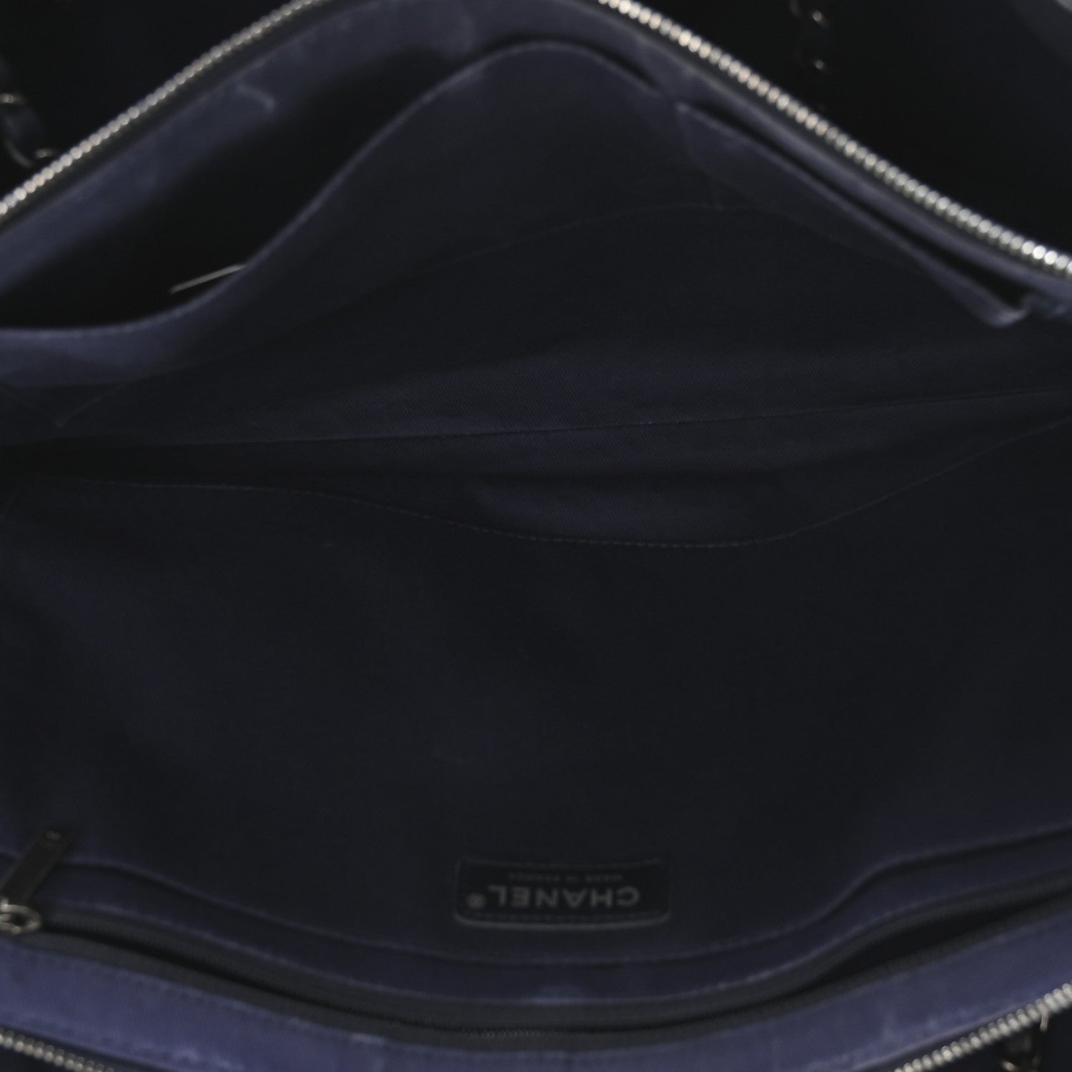 Chanel Grained Vegetal Calfskin Urban Shopping Tote Blue