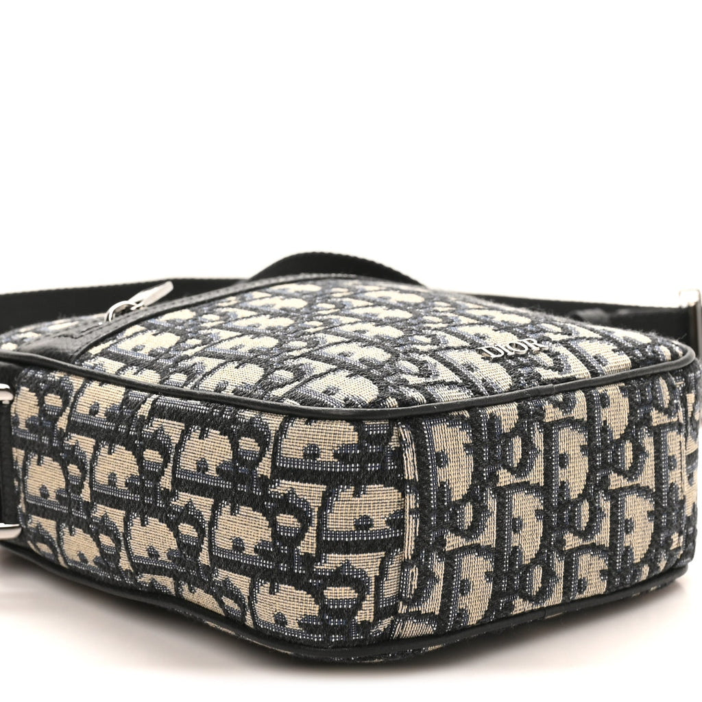 Christian Dior Oblique Messenger Pouch Beige Black