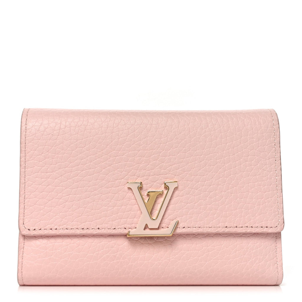 Louis Vuitton Taurillon Capucines Compact Wallet Magnolia