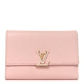 Louis Vuitton Taurillon Capucines Compact Wallet Magnolia