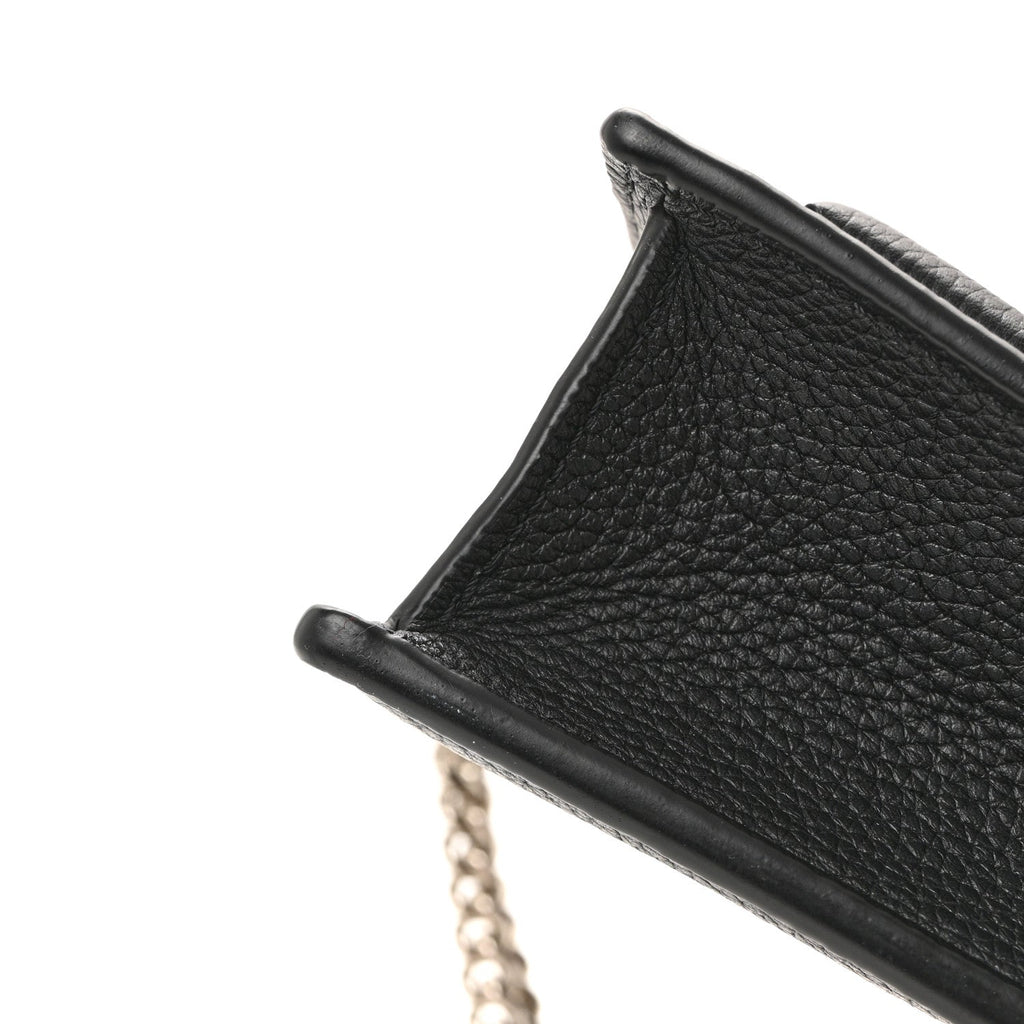 Louis Vuitton Soft Calfskin My Lockme Chain Pochette Black