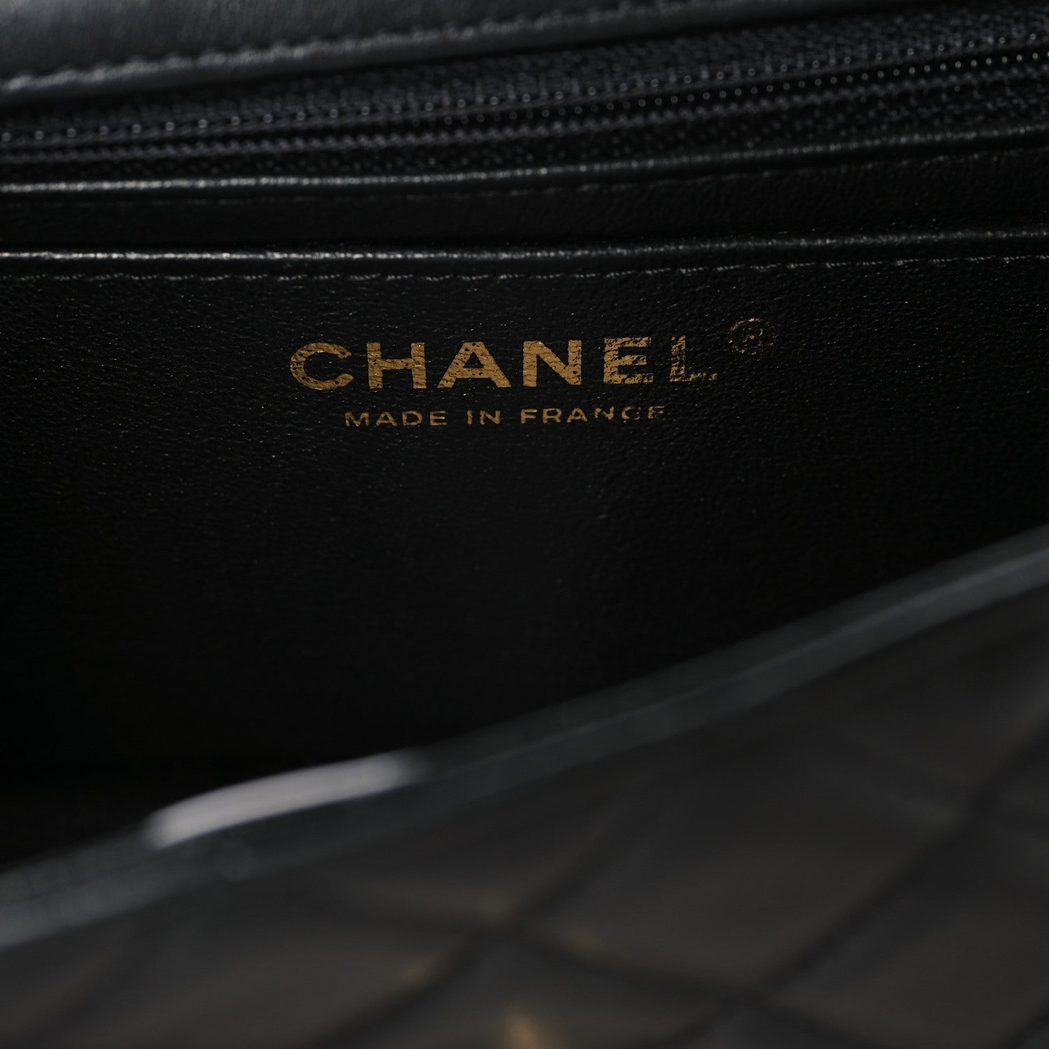 Chanel Lambskin Quilted Mini Rectangular Flap Black