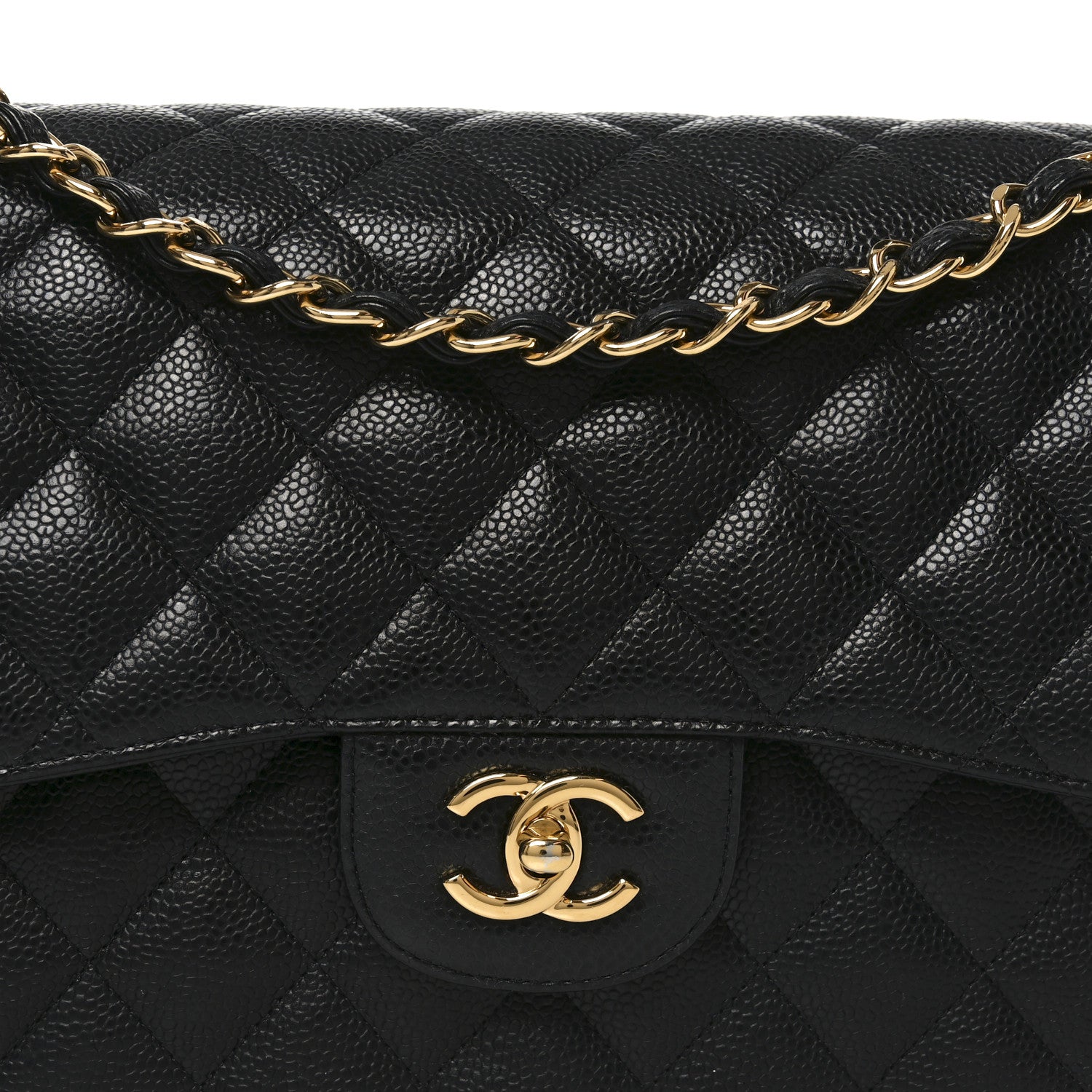 Chanel Caviar Quilted Jumbo Double Flap Black