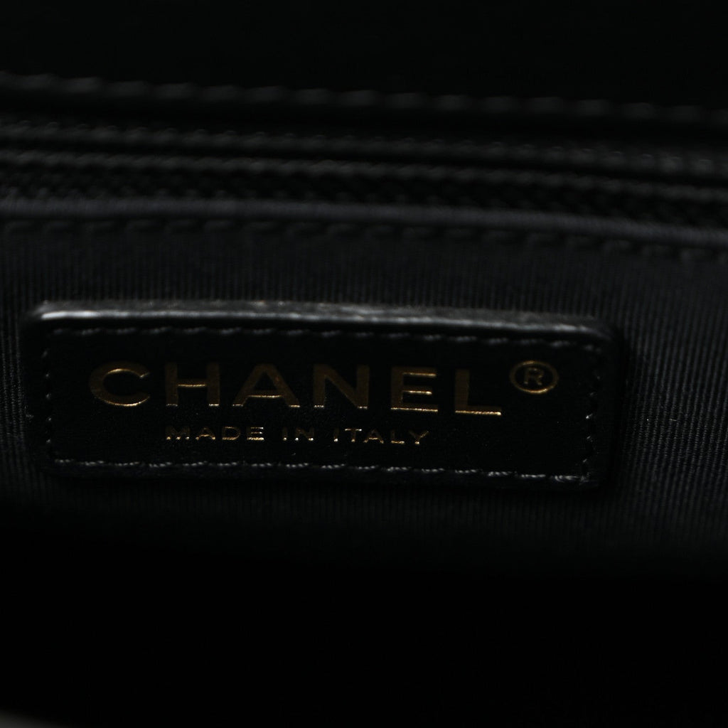 Chanel Aged Calfskin Small Charms Shopping Bag Black
