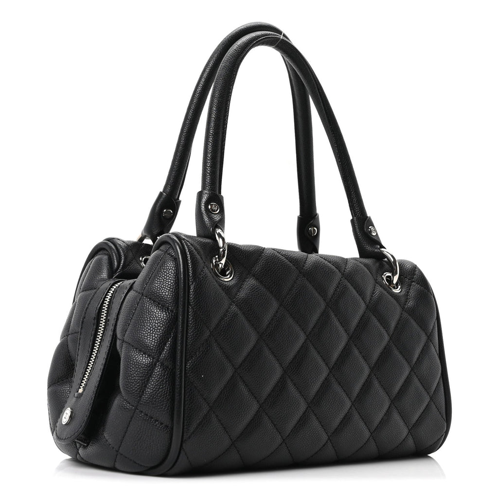 Chanel Caviar Quilted Timeless Bowler Black