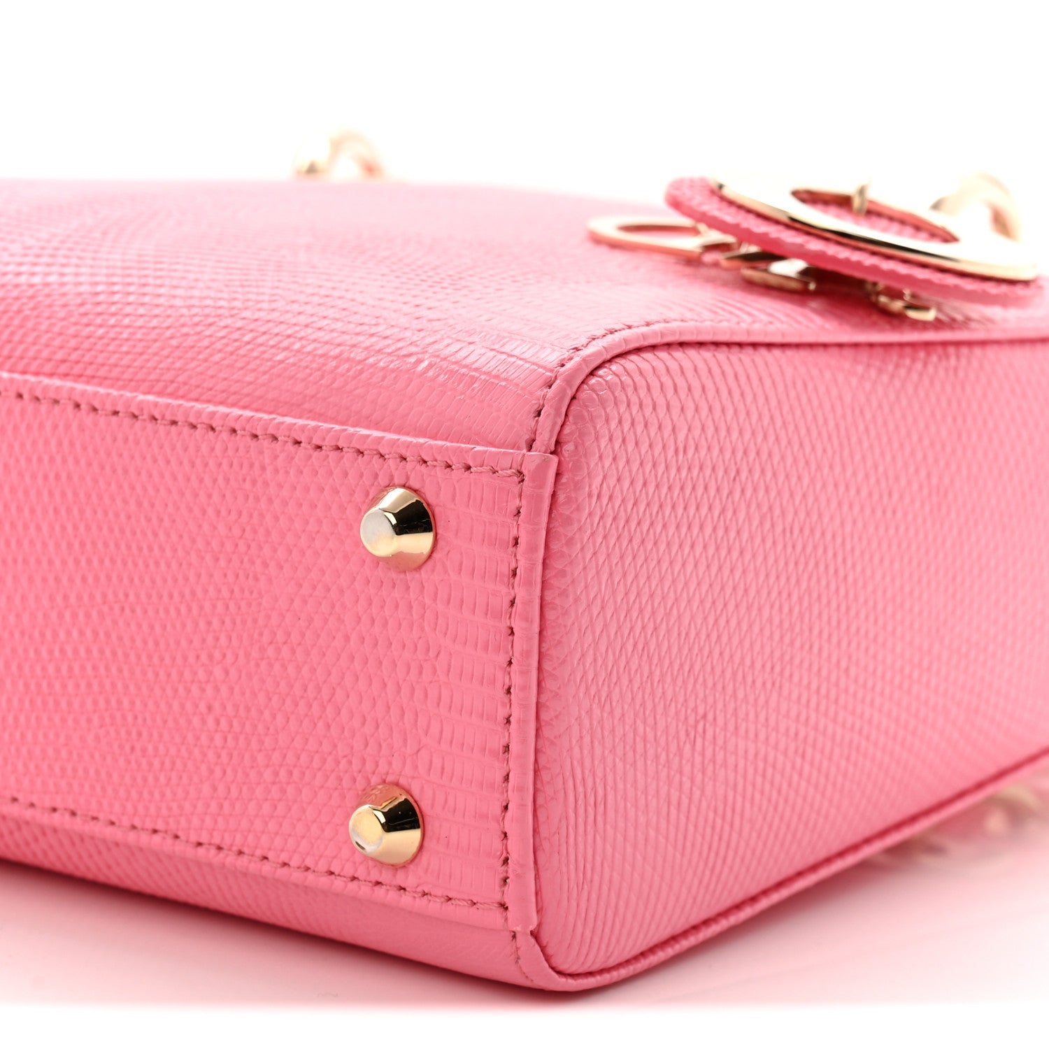 Christian Dior Lizard Mini Lady Dior Pink