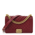 Chanel Caviar Quilted Medium Boy Flap Burgundy