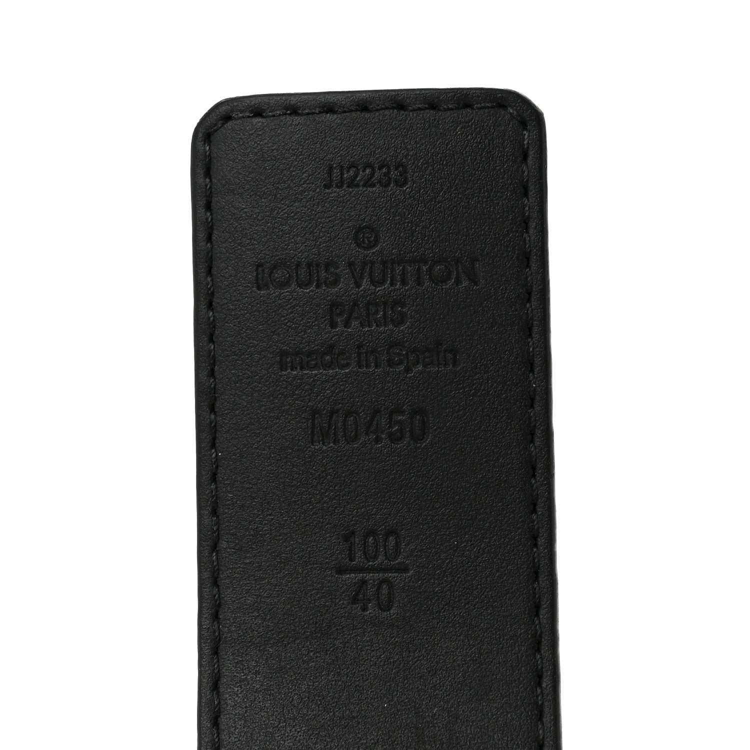 Louis Vuitton Calfskin Monogram Eclipse 35mm LV Initiales Reversible 100 40 Belt