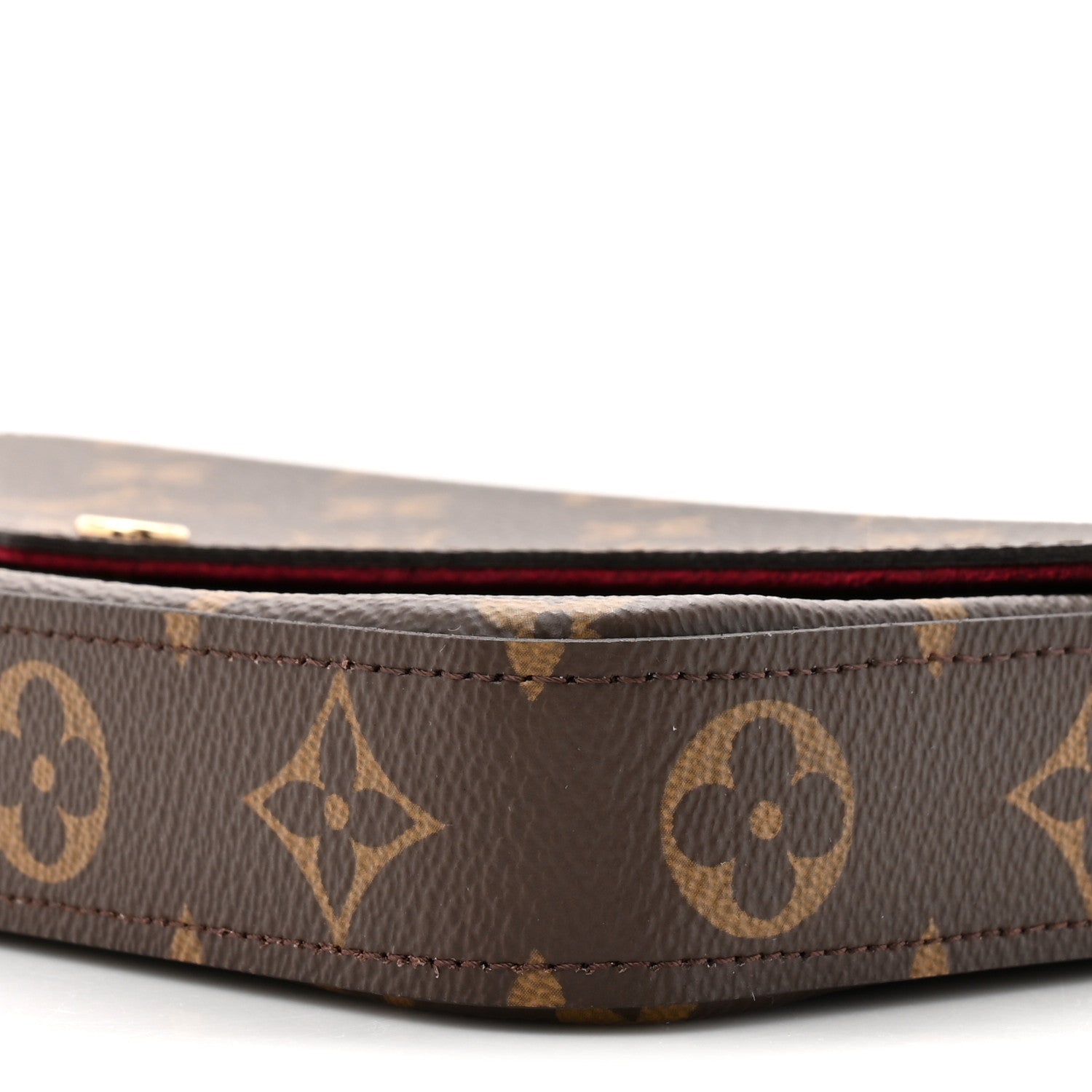Louis Vuitton Monogram Pochette Felicie Chain Wallet Fuchsia