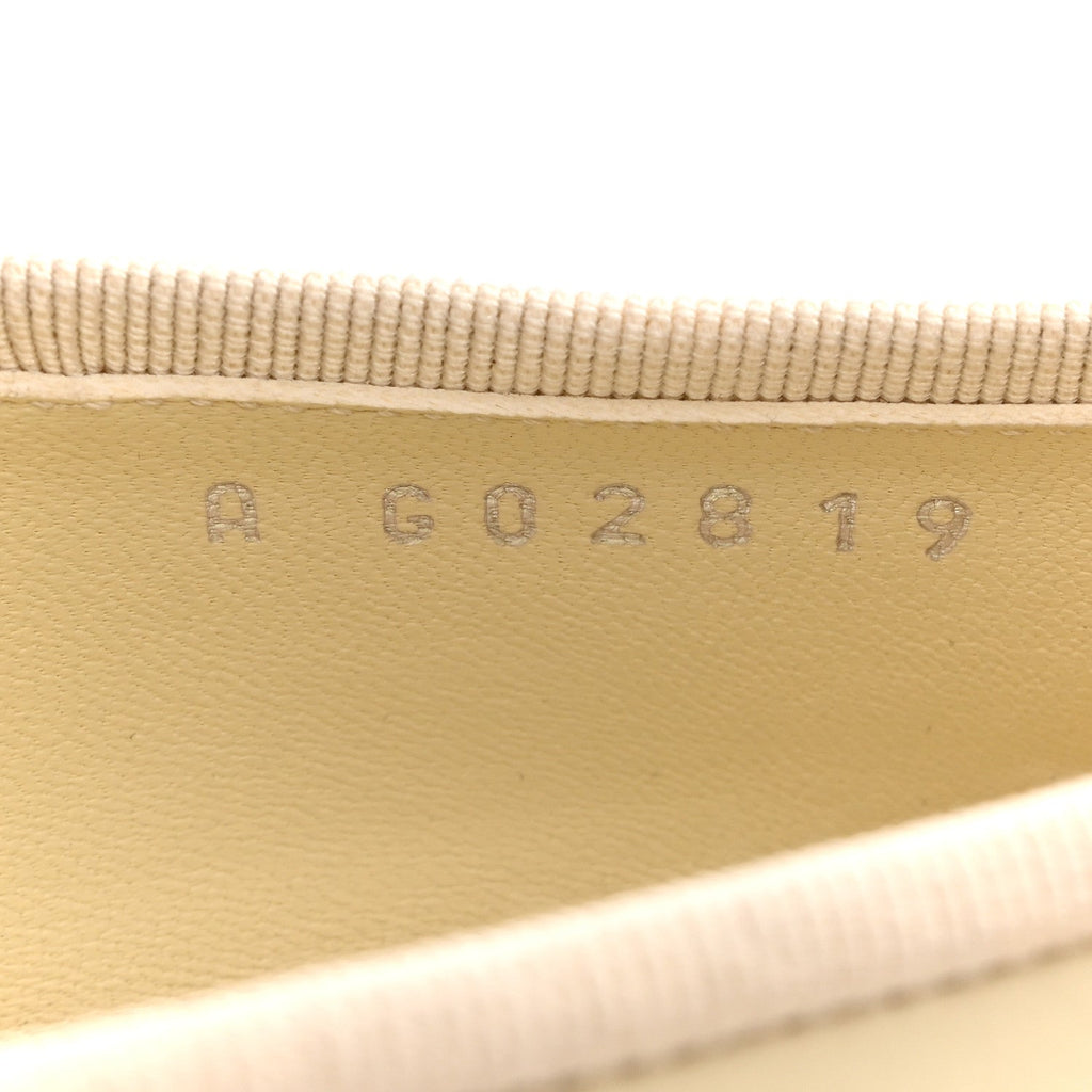 Calfskin Grosgrain Cap Toe CC Ballerina Flats 40 Ivory Black