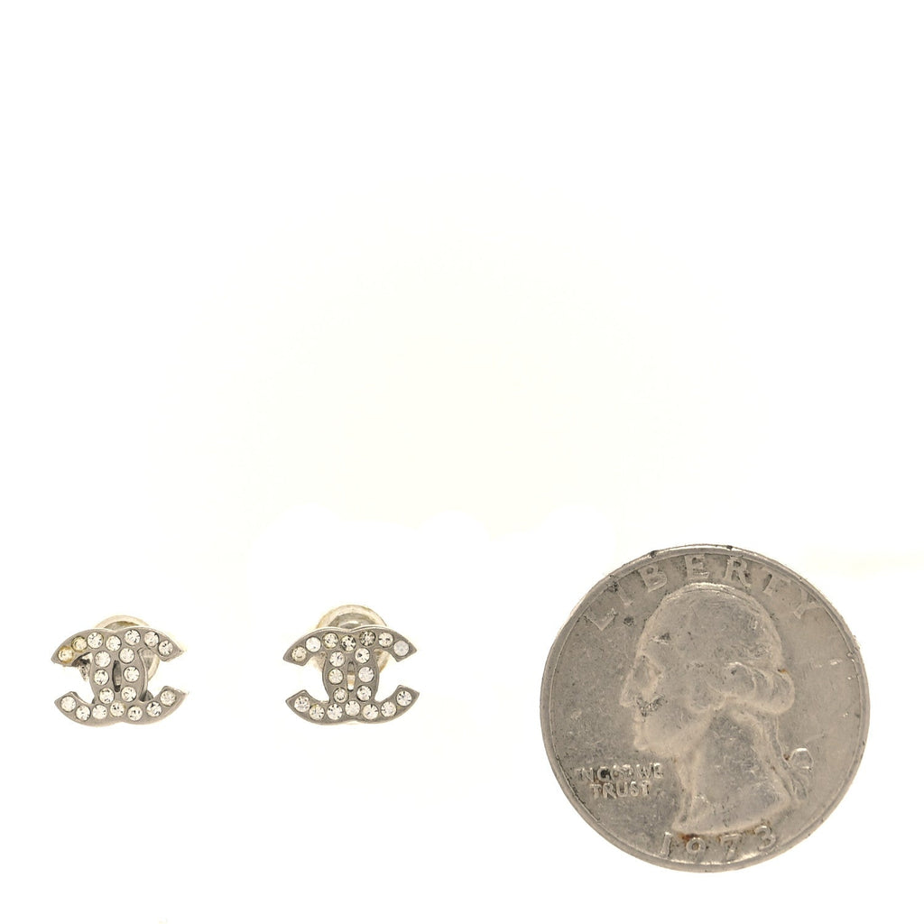 Crystal Mini Timeless CC Earrings Silver