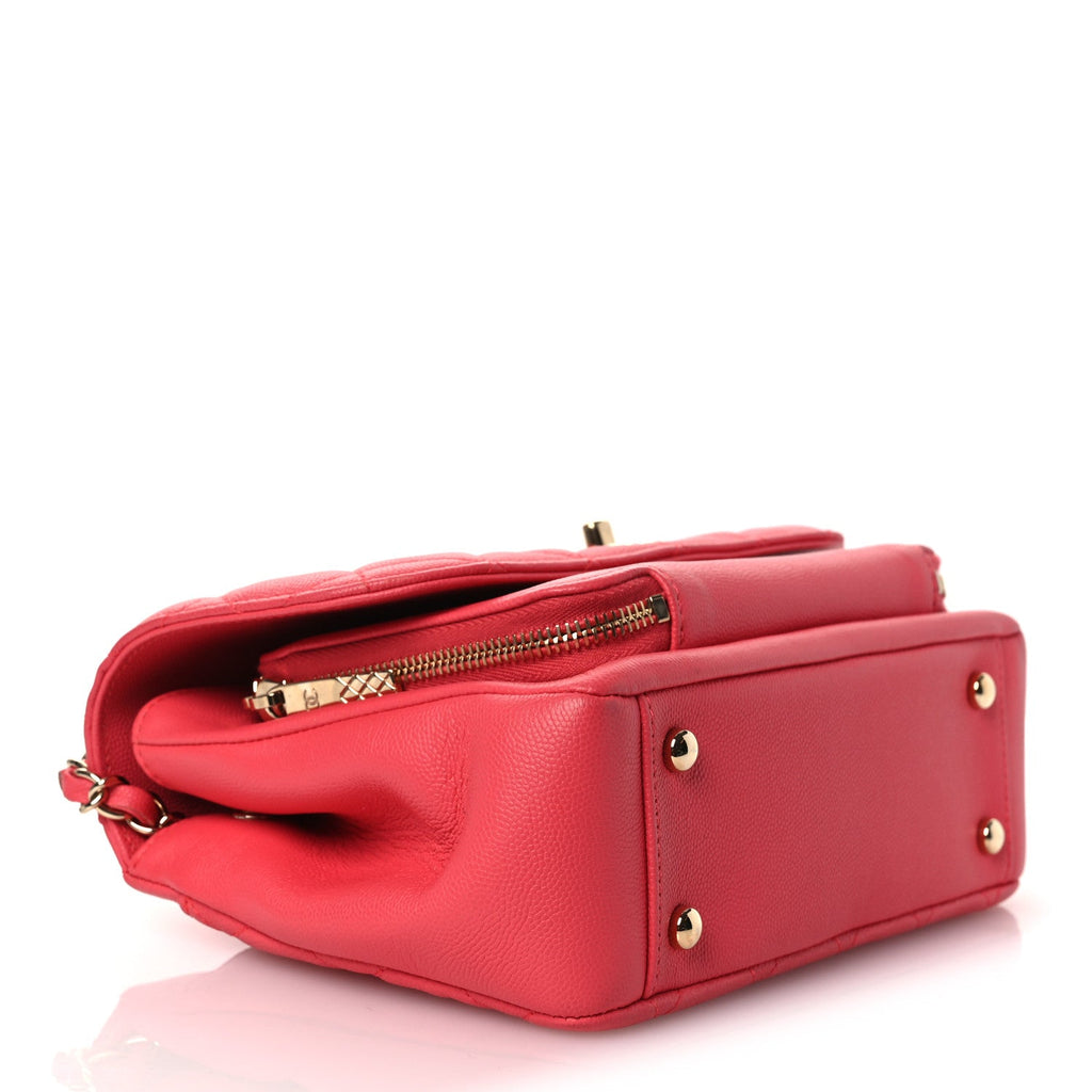 Chanel Caviar Quilted Small Business Affinity Flap Dark Pink