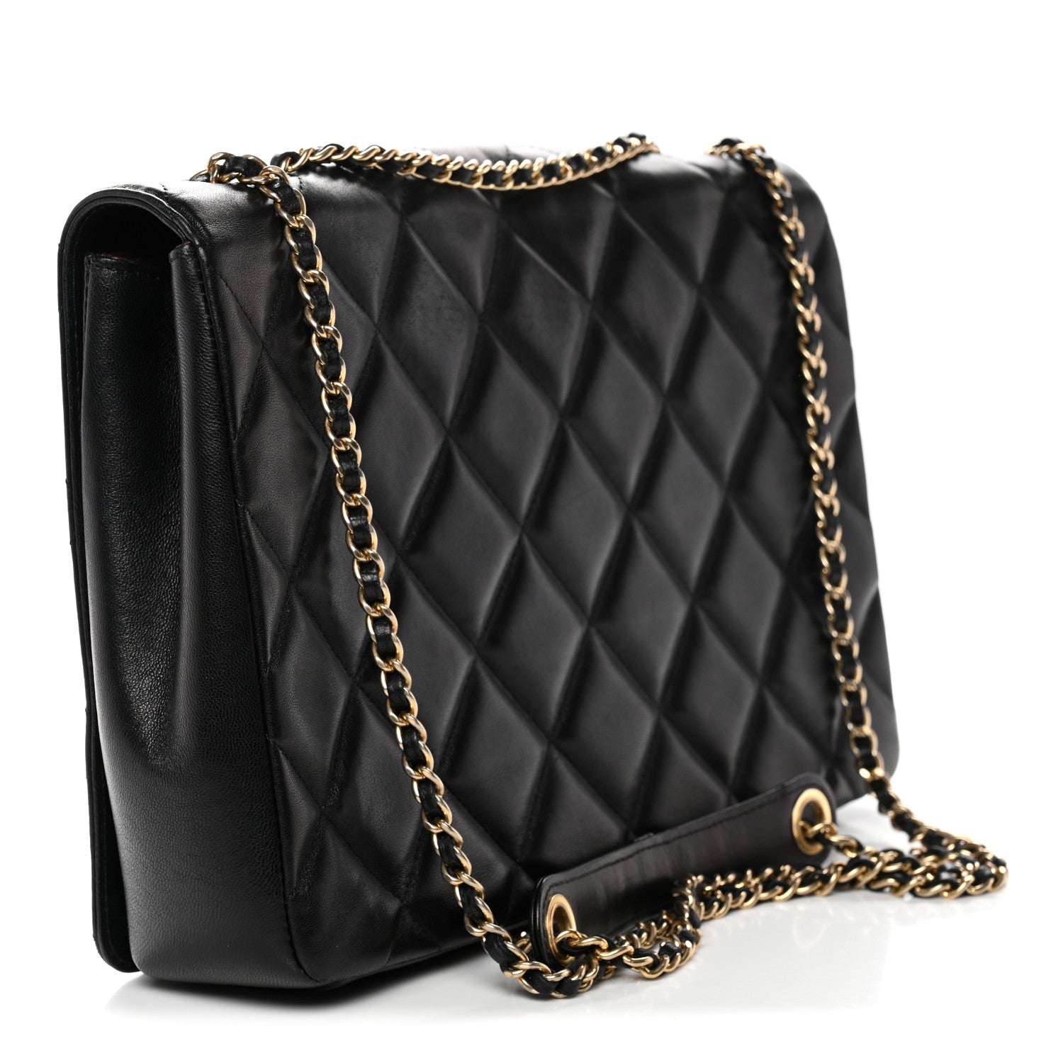 Chanel Lambskin Quilted Medium Diamond CC Flap Black