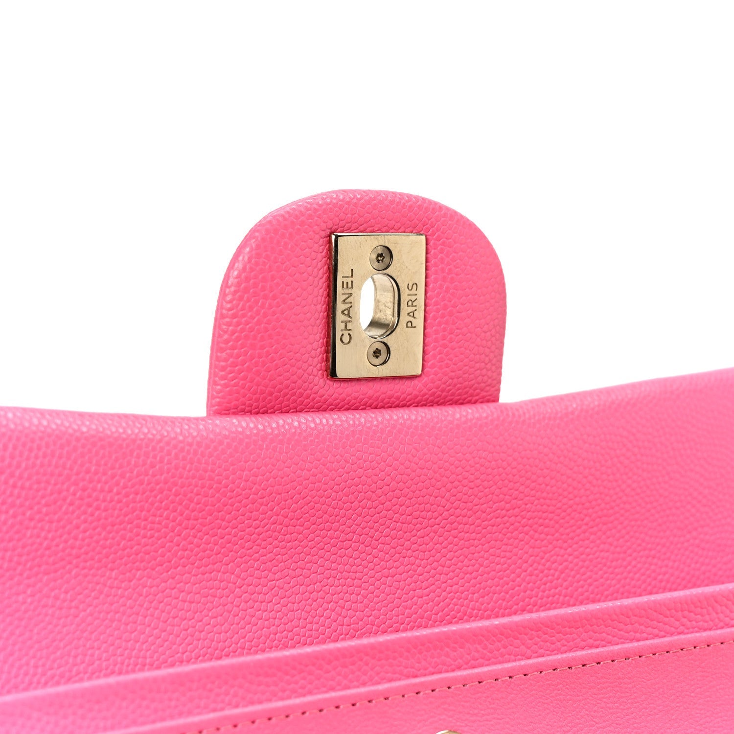 Chanel Caviar Quilted Medium Double Flap Pink