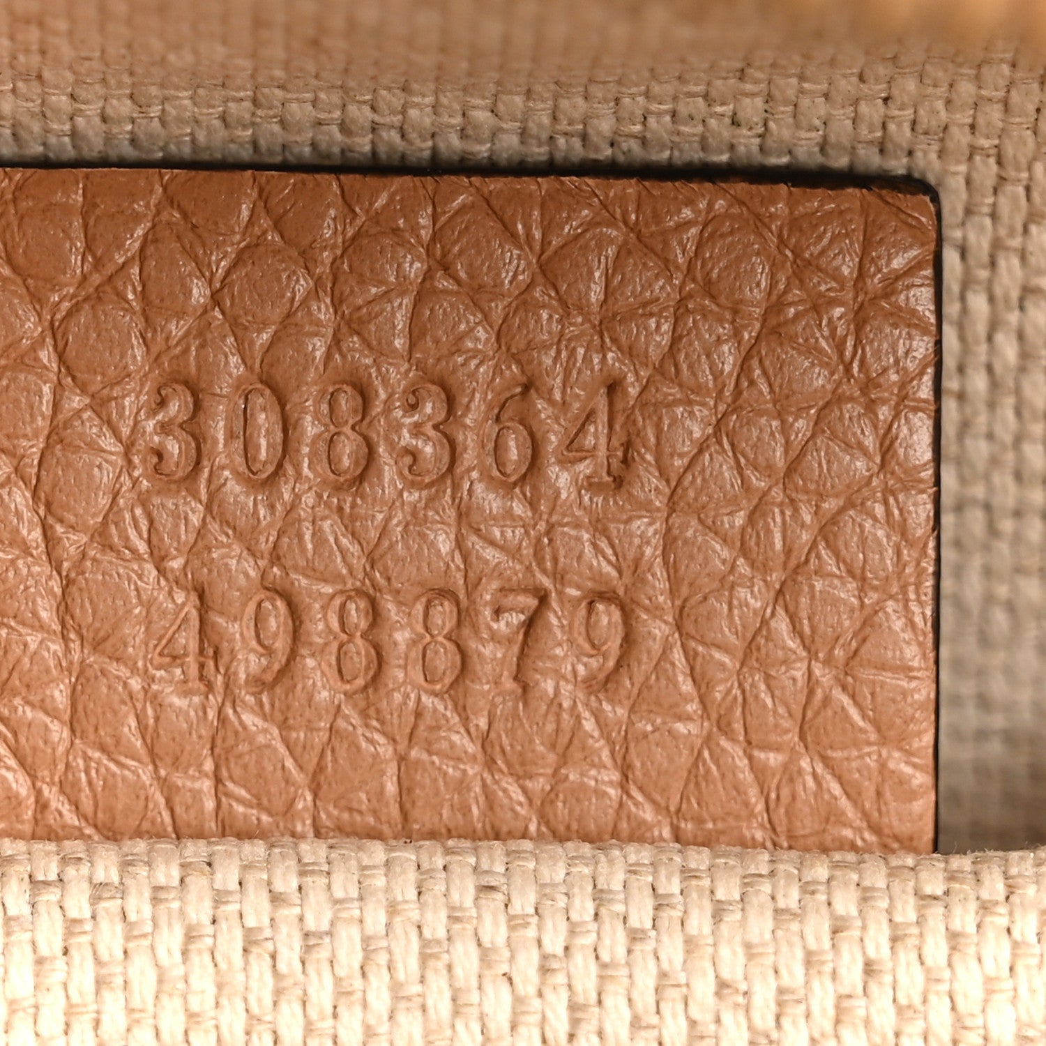 Gucci Pebbled Calfskin Small Soho Disco Bag Camelia
