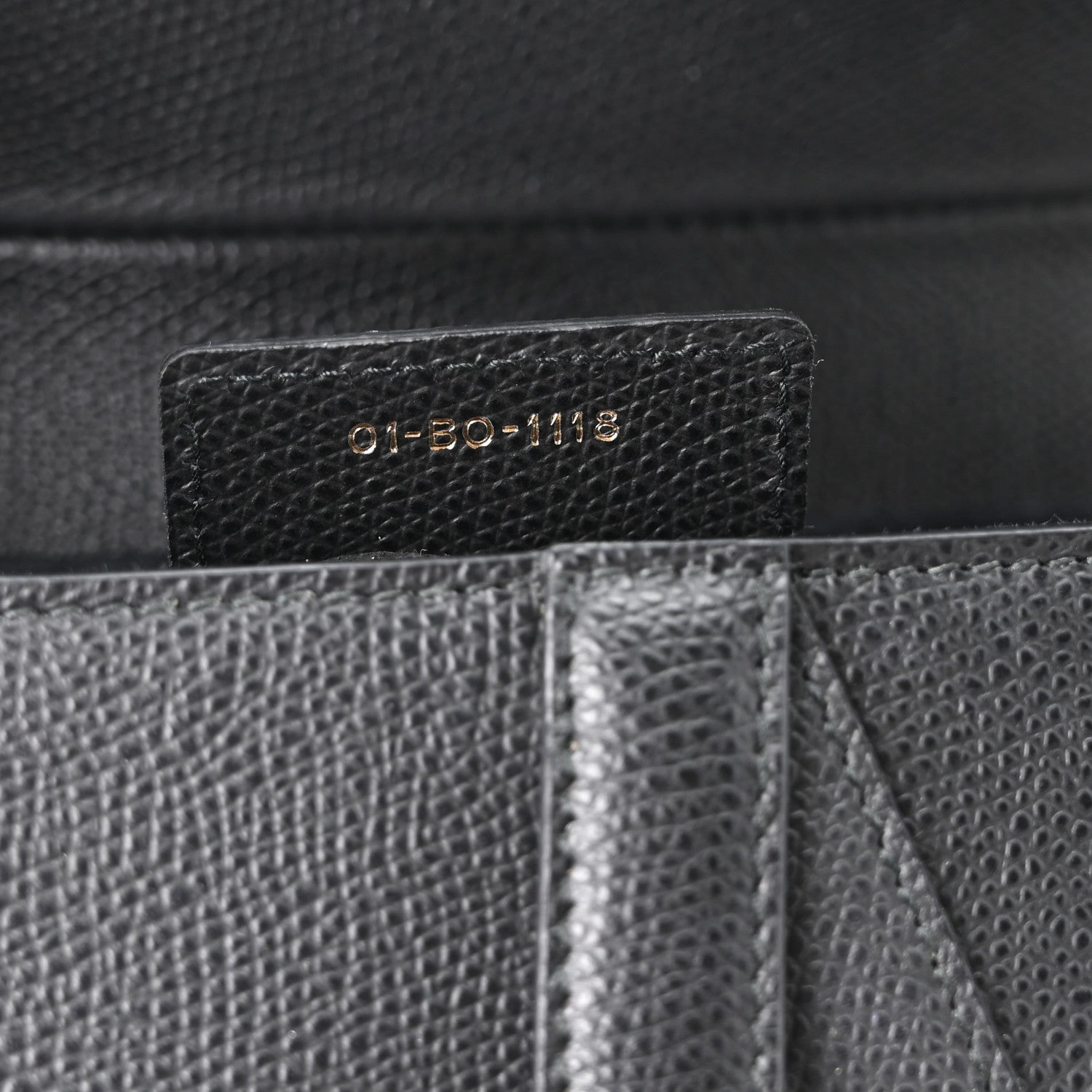 Christian Dior Grained Calfskin Saddle Bag Black