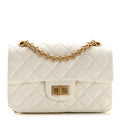 Chanel Aged Calfskin Quilted 2.55 Reissue Mini Flap White