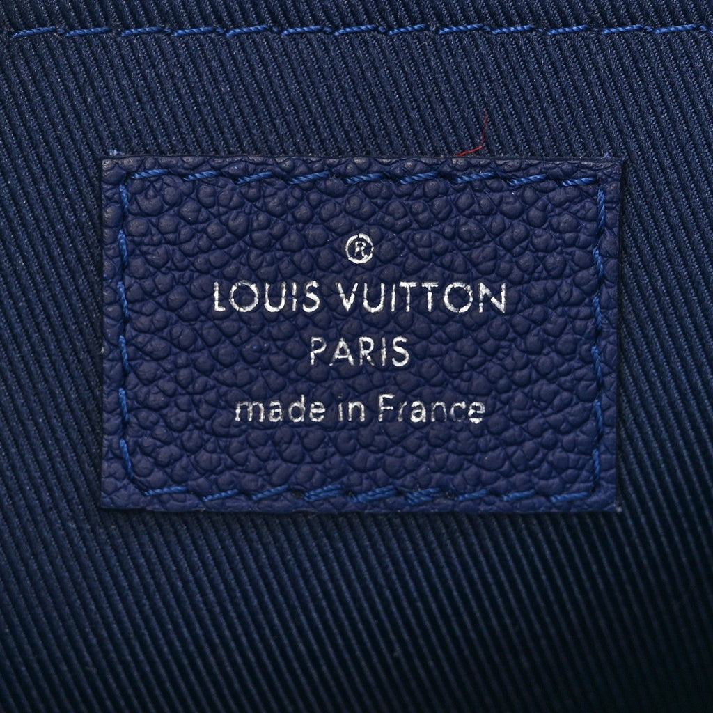 Louis Vuitton Cowhide Monogram Bandana Mini Soft Trunk Blue