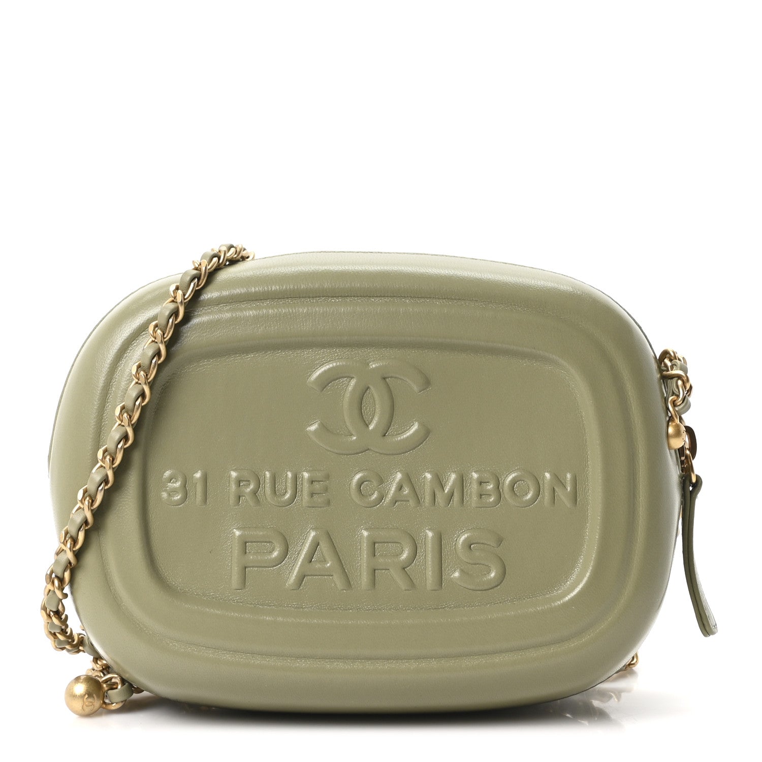 Chanel Lambskin Savon De Marseille Mini Camera Bag Khaki