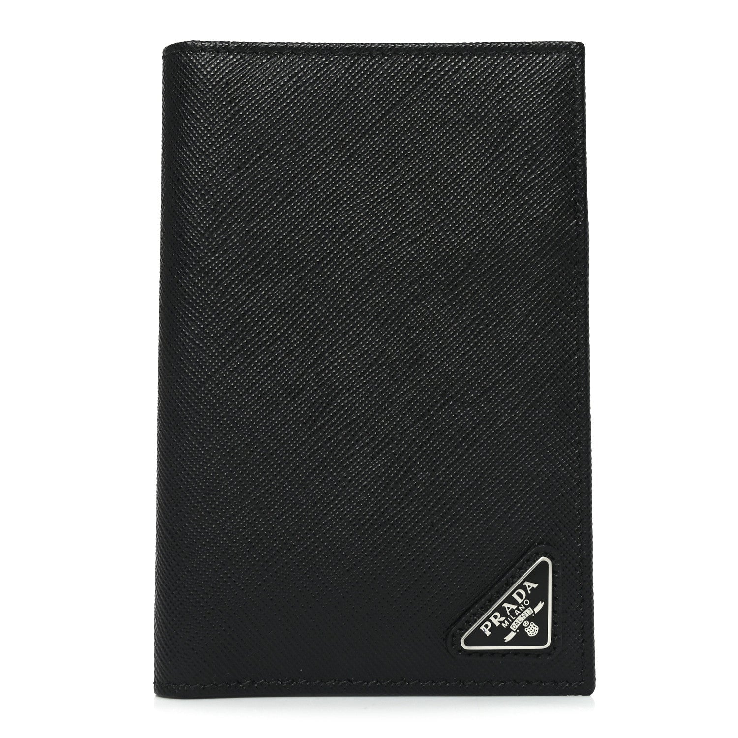 Prada Saffiano Passport Holder Black