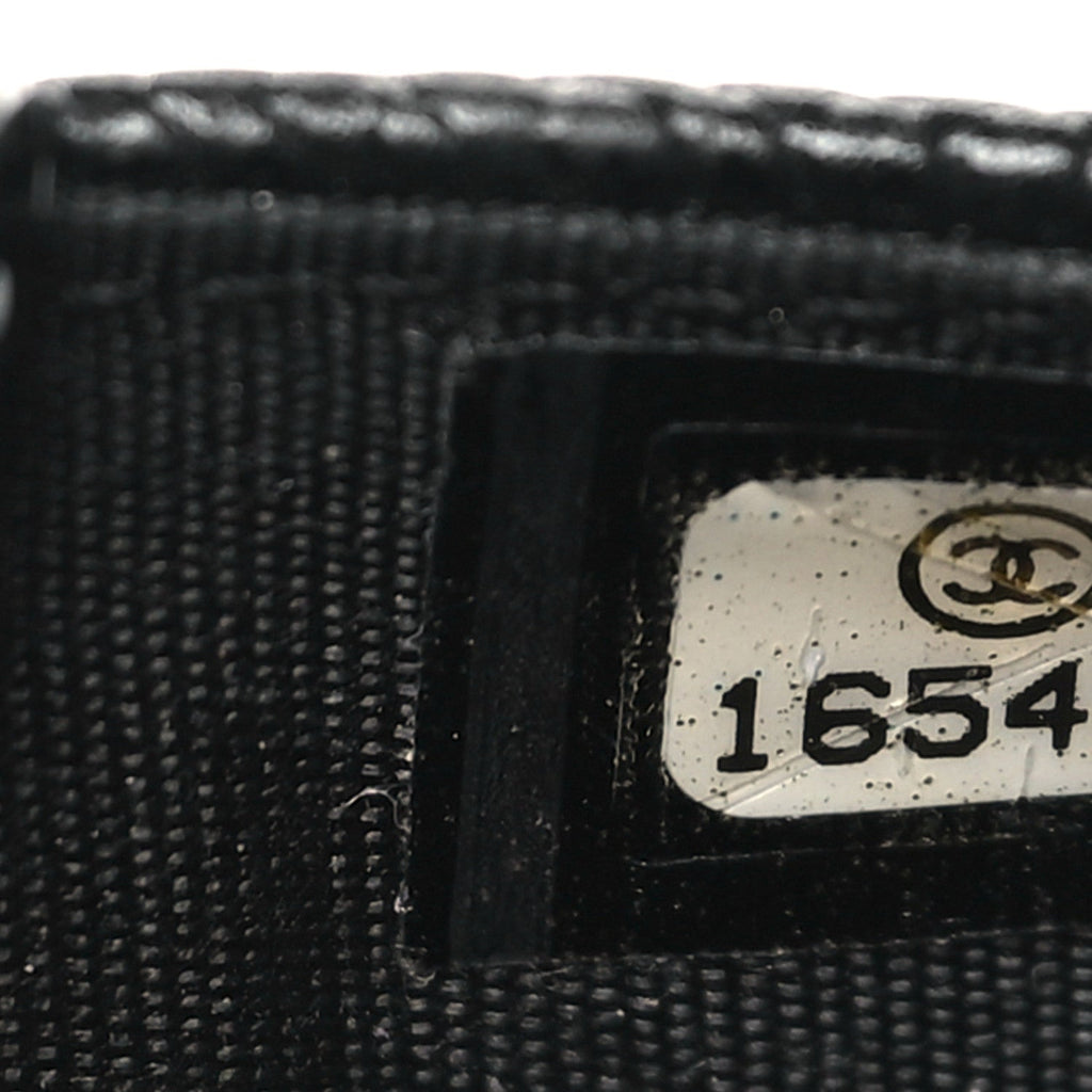 Chanel Caviar Timeless CC Wallet On Chain WOC Black
