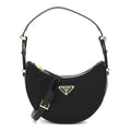 Prada Re-Nylon Spazzolato Mini Arque Shoulder Bag Black