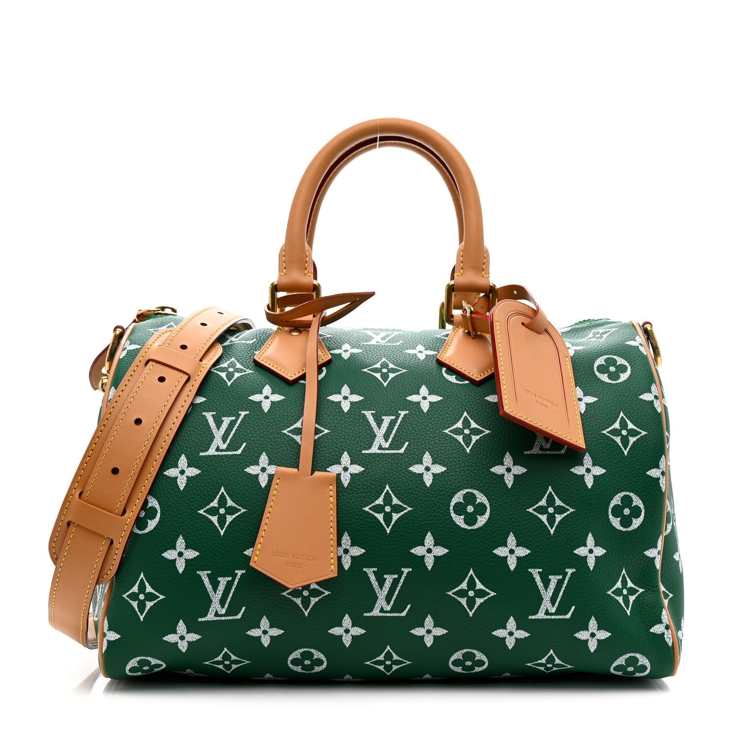 Louis Vuitton Calfskin Monogram Speedy P9 Bandouliere 30 Green