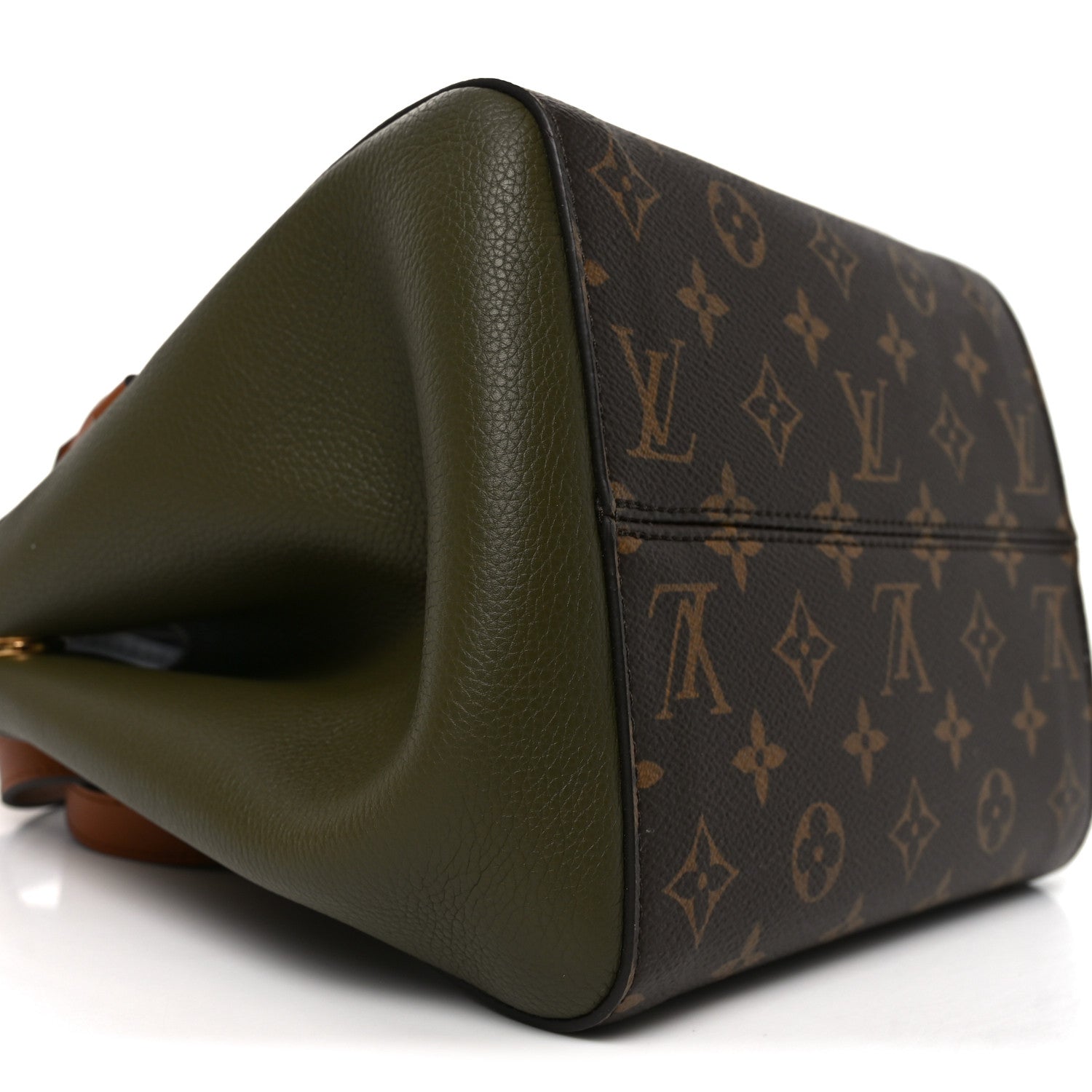 Louis Vuitton Calfskin Monogram Fold Tote PM Cream Khaki Black