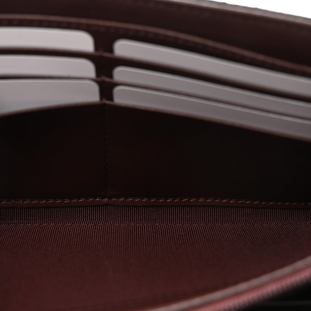 Caviar Quilted Large Gusset Flap Wallet Black