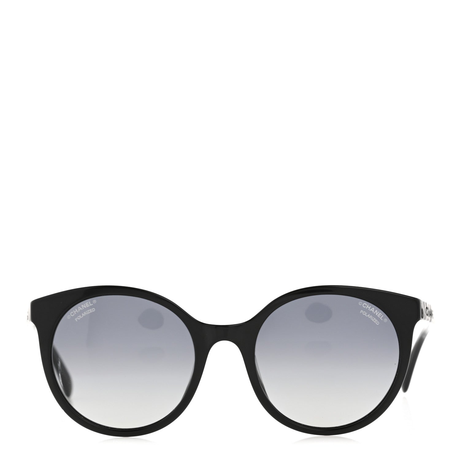 Acetate Metal Polarized Pantos Sunglasses 5440-A Black