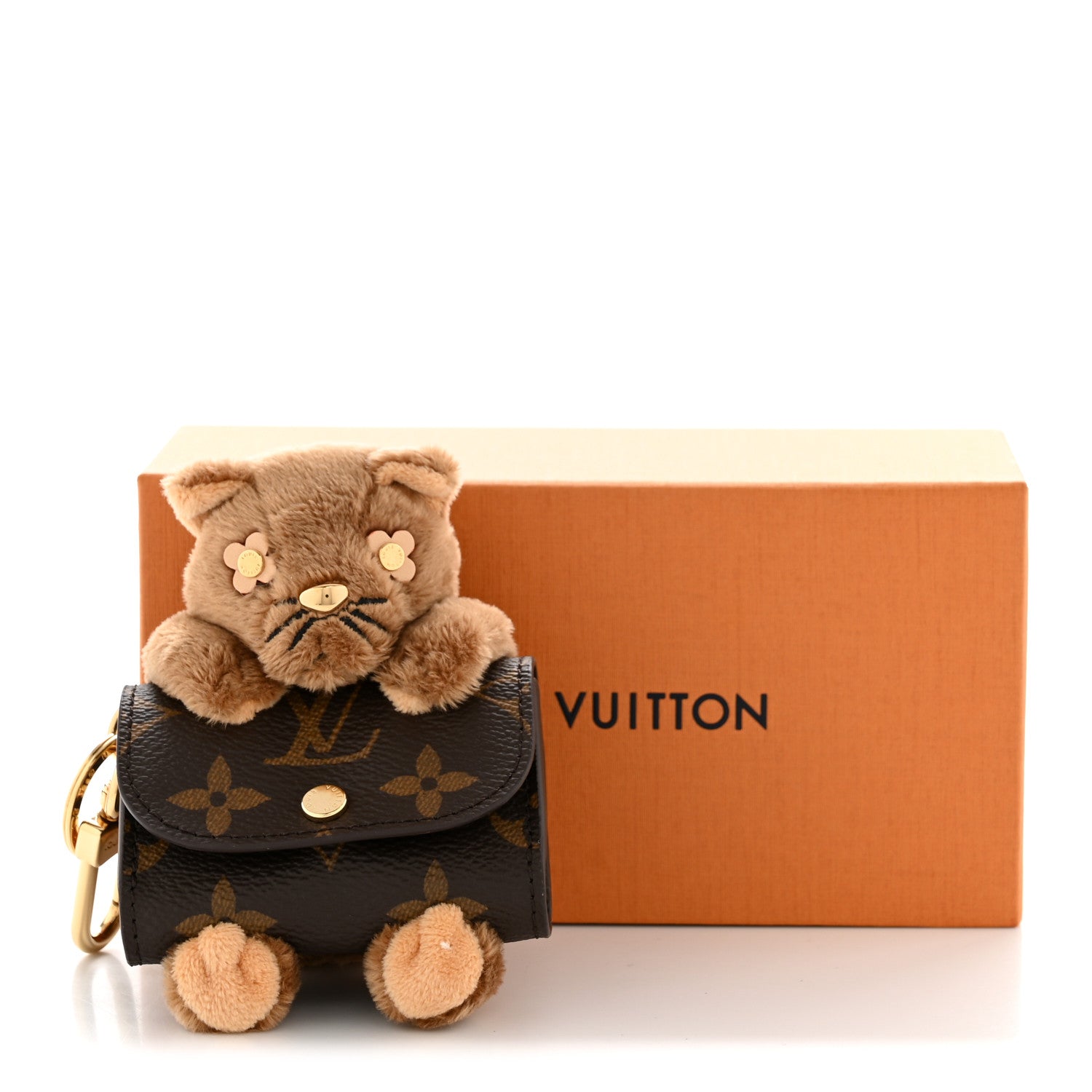 Louis Vuitton Monogram Cute Cat Pouch Earphones Case