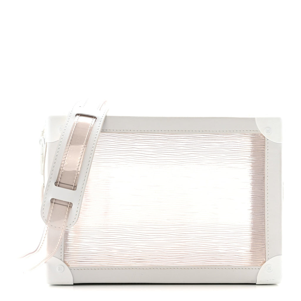 Louis Vuitton Calfskin PVC Epi Plage Soft Trunk Optic White