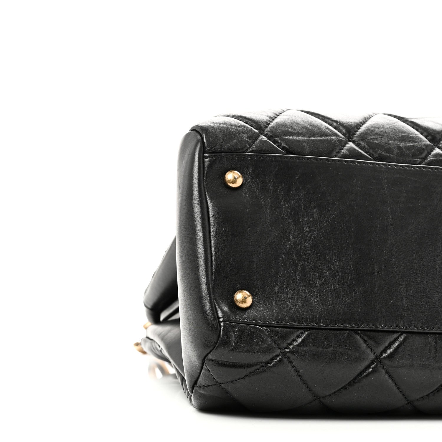 Chanel Aged Calfskin Large Just Mademoiselle Bowling Bag Black