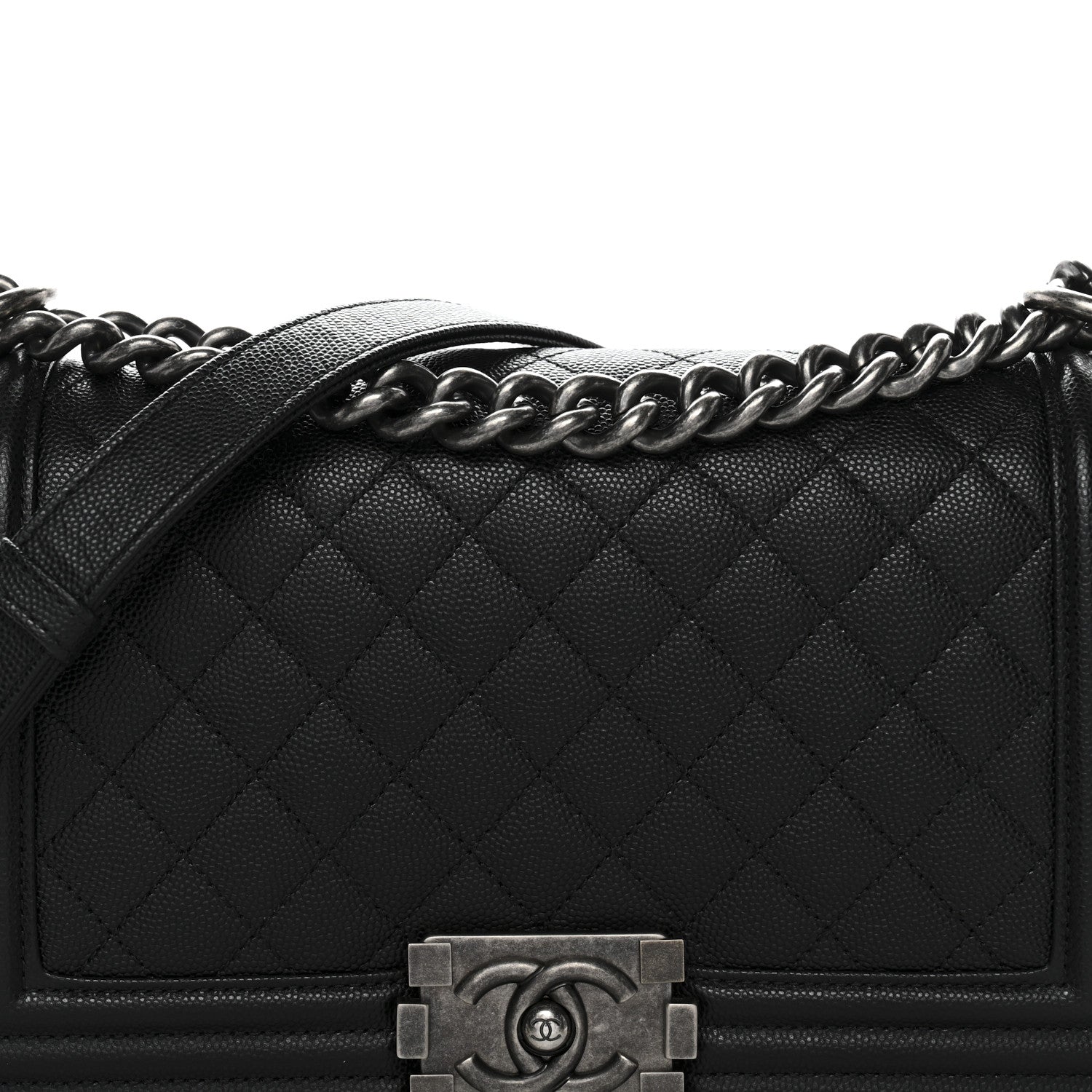 Chanel Caviar Quilted Medium Boy Flap Black