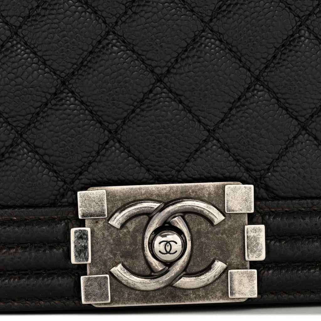 Chanel Caviar Quilted Medium Boy Flap Black