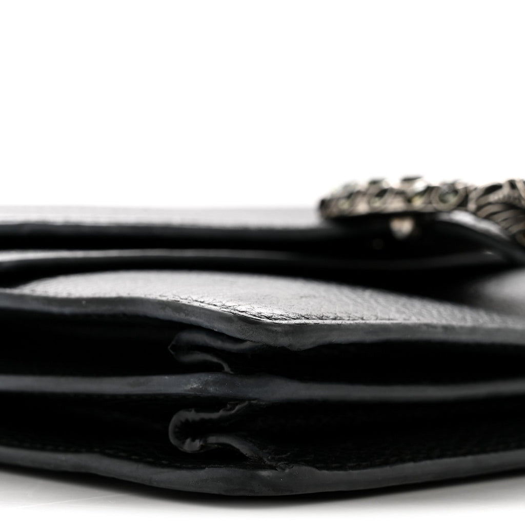 Gucci Pebbled Calfskin Small Dionysus Shoulder Bag Black