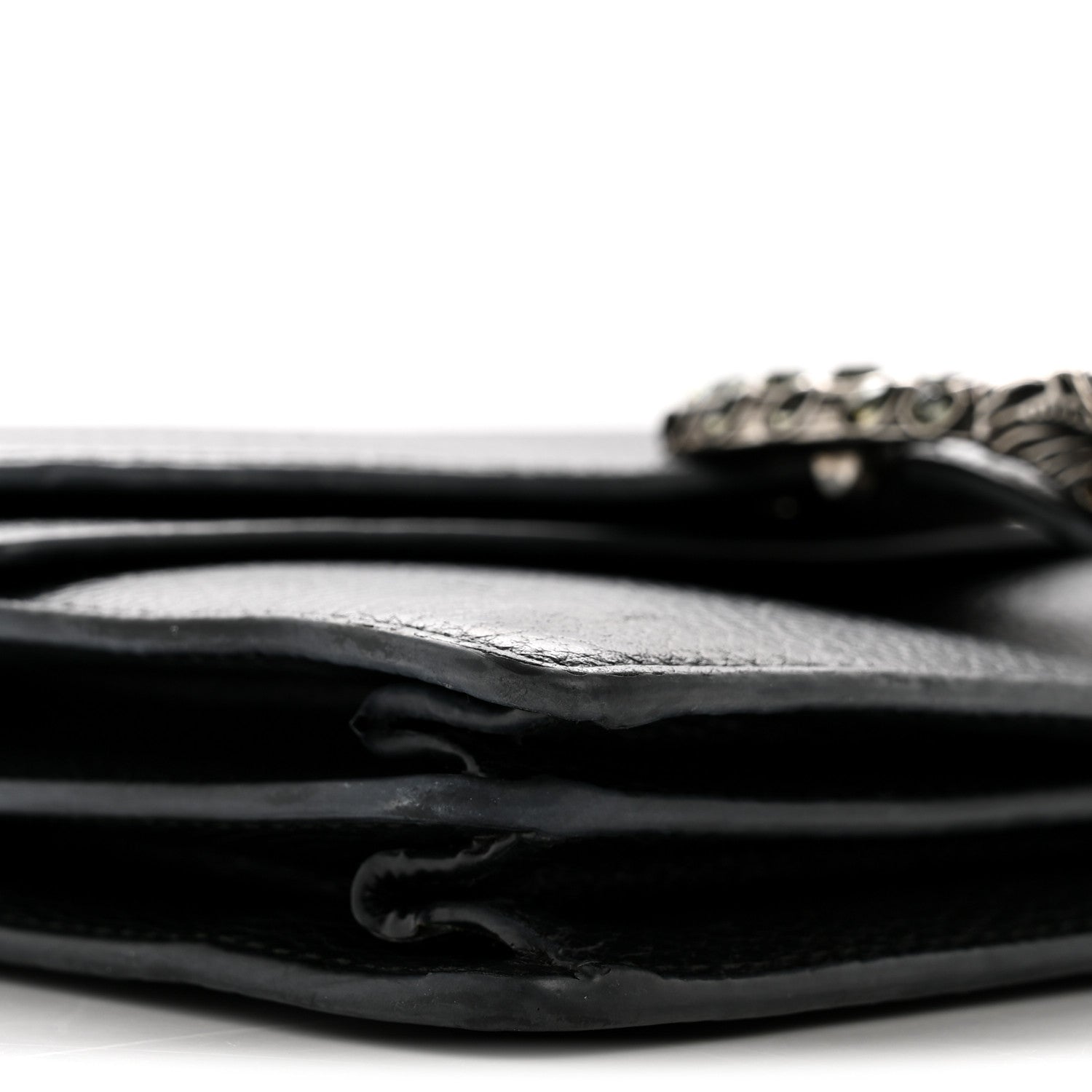 Gucci Pebbled Calfskin Small Dionysus Shoulder Bag Black