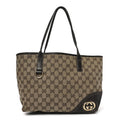 Gucci Monogram Medium New Britt Tote Brown