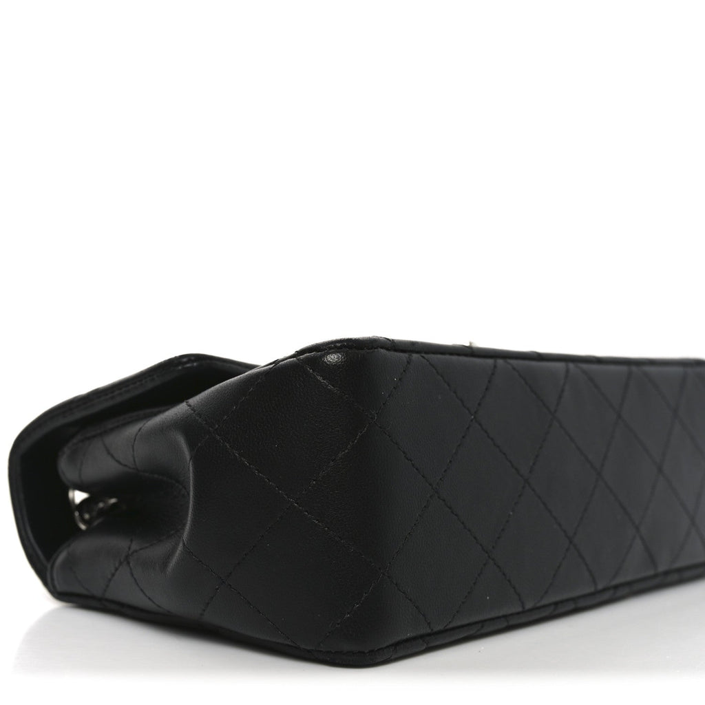 Chanel Lambskin Quilted Mini Rectangular Flap Black