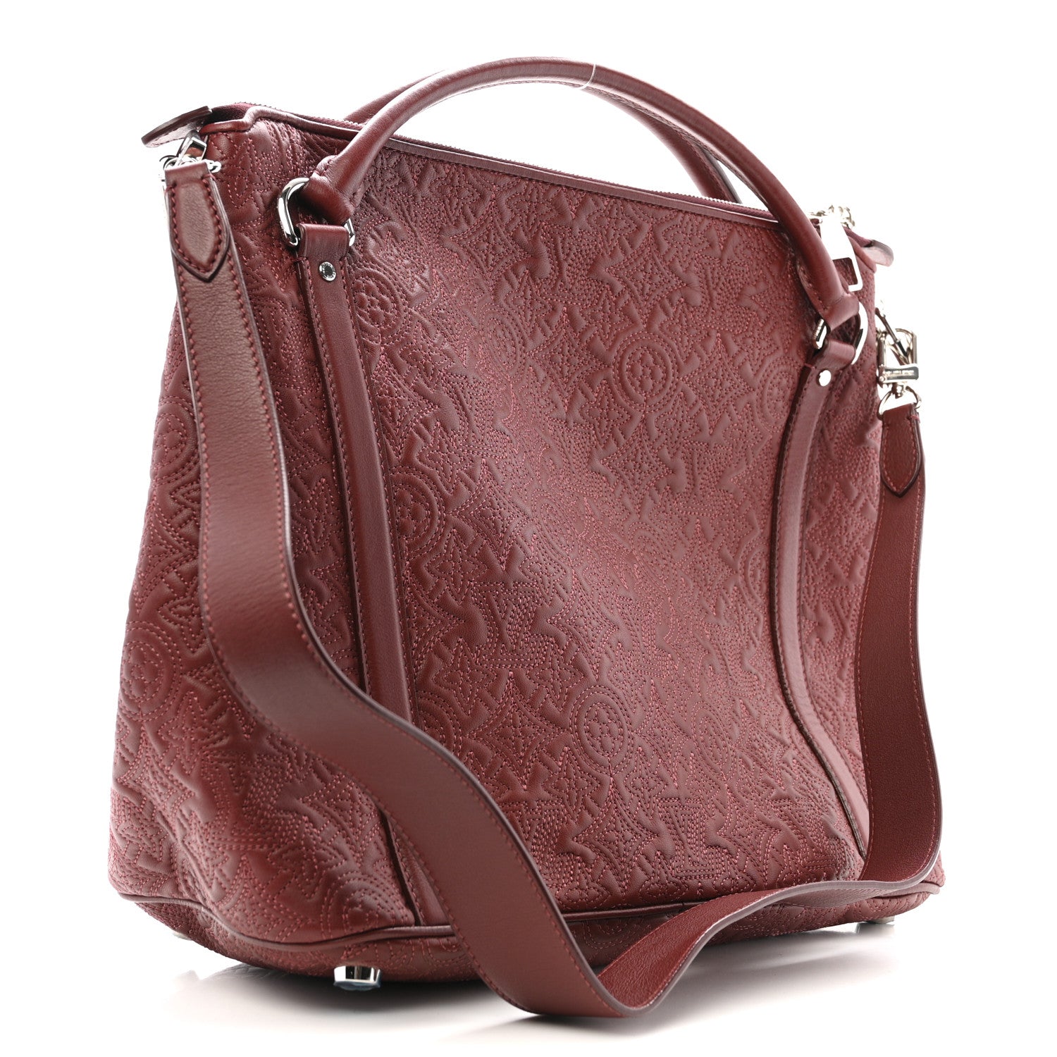 Louis Vuitton Monogram Lambskin Antheia Ixia MM Fuchsia
